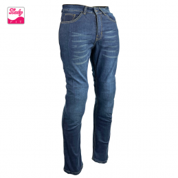 RO185 - Blaue Aramid Motorradjeans mit Protektoren für Damen