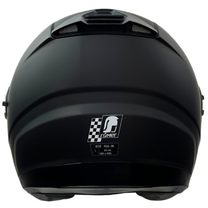 RR10901 - Römer Jethelm - Motorradhelm mit Sonnenvisier, schwarzmatt