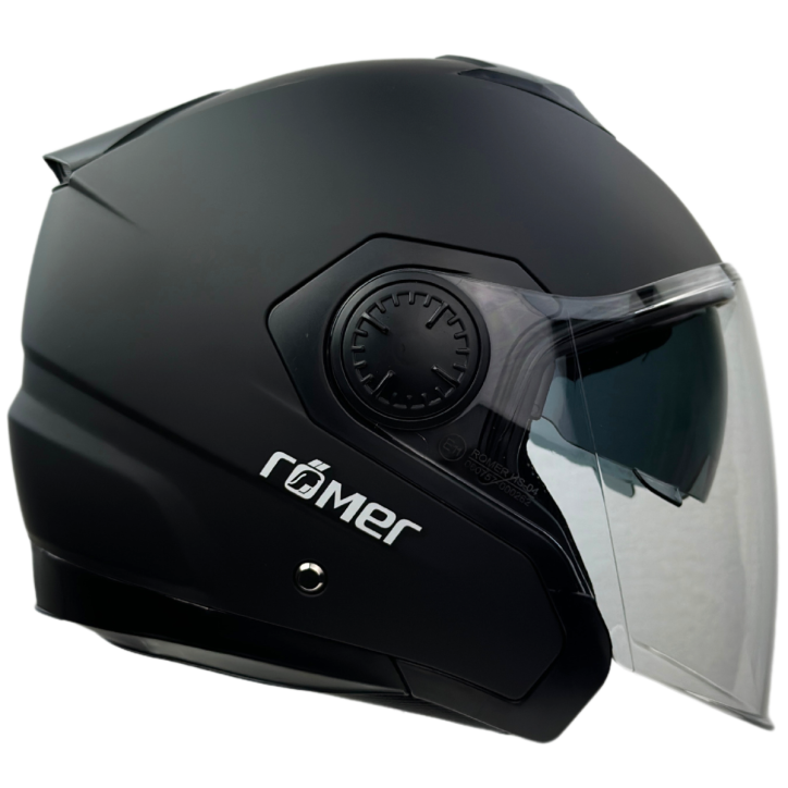 RR10901 - Römer Jethelm - Motorradhelm mit Sonnenvisier, schwarzmatt