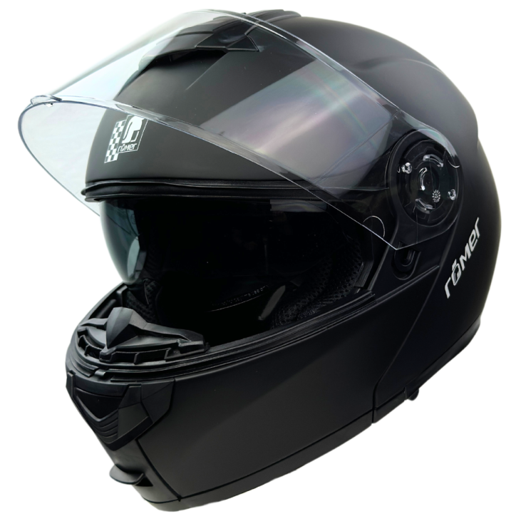 RR20770 - Römer Klapphelm -Motorradhelm mit Sonnenvisier, matt-schwarz