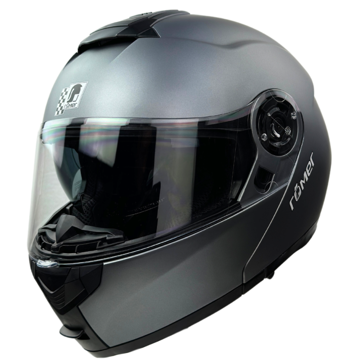 RR20771 - Römer Klapphelm -Motorradhelm mit Sonnenvisier, titanium- matt