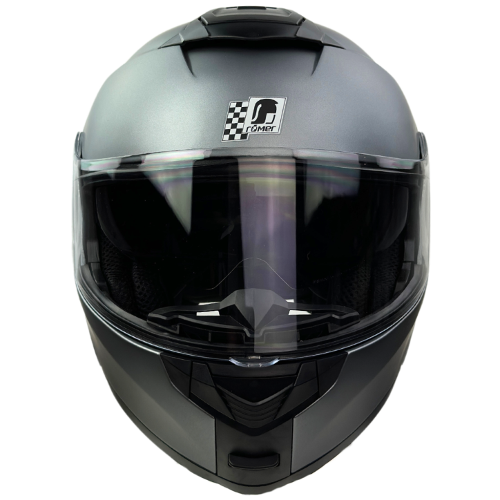 RR20771 - Römer Klapphelm -Motorradhelm mit Sonnenvisier, titanium- matt