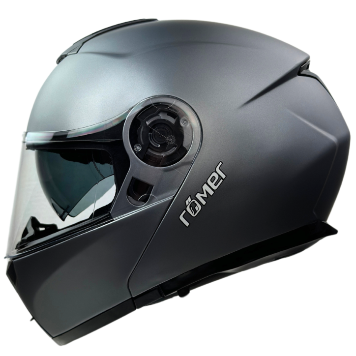 RR20771 - Römer Klapphelm -Motorradhelm mit Sonnenvisier, titanium- matt