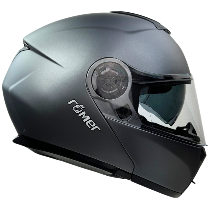 RR20771 - Römer Klapphelm -Motorradhelm mit Sonnenvisier, titanium- matt