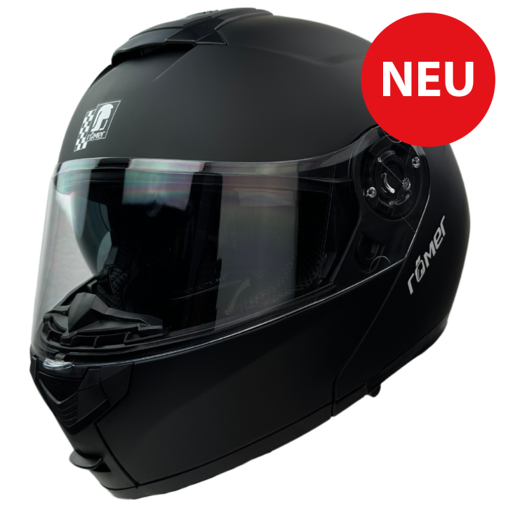 RR20770 - Römer Klapphelm -Motorradhelm mit Sonnenvisier, matt-schwarz