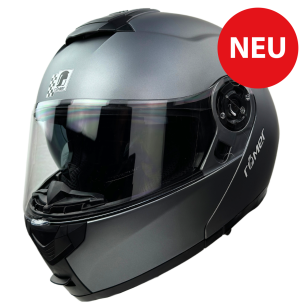 RR20771 - Römer Klapphelm -Motorradhelm mit Sonnenvisier, titanium- matt