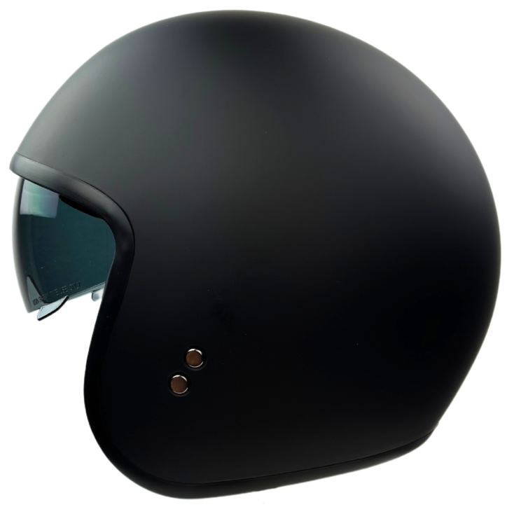 RR10701 - Römer Jethelm - Motorradhelm mit Sonnenvisier + gratis klarem Visier, mattschwarz